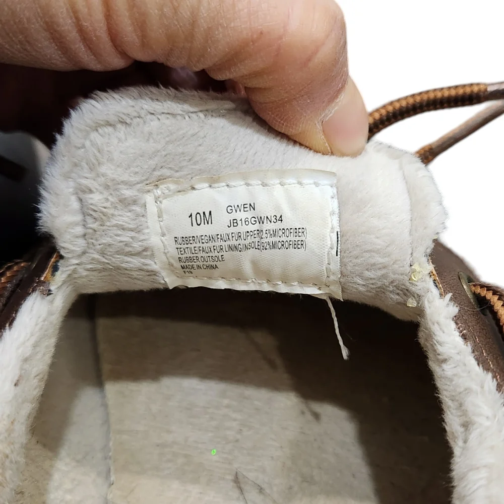 JBU by Jambu Womens Gwen Duck Rubber Faux Fur Lining Boat Shoe Size 10M
